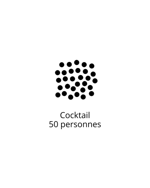Cinquante points noirs représentant les invités d'un cocktail au Domaine de Lann Kerhuerh