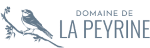 Logo de l'hôtel Domaine de la Peyrine avec un oiseau sur une branche, Carignan de Bordeaux