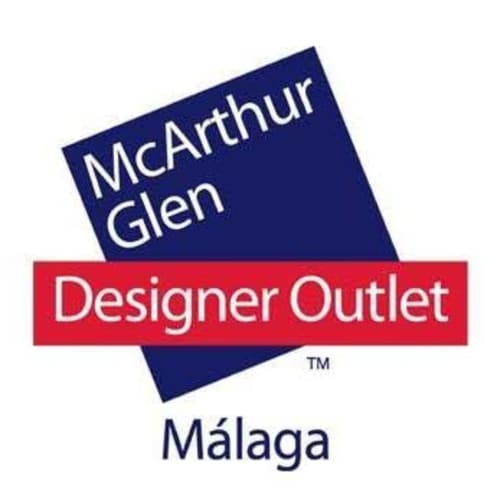McArthur Glen Designer Outlet Málaga logo with red and blue design elements