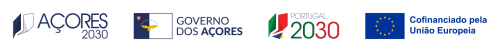 Logotipos de Açores 2030, Governo dos Açores, Portugal 2030 e financiamento da UE para o hotel Picodreams