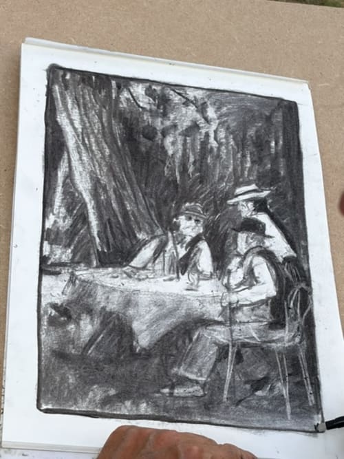 Sketch day at Domaine de l'Ocrerie, Pourrain