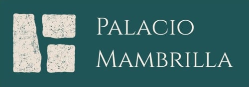 Logotipo Palacio Mambrilla con textura de piedra, hotel de lujo en Valladolid España