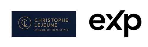 Logos Christophe Lejeune Immobilier et eXp pour la gestion immobilière Conciergerie Saint Martin à Paris