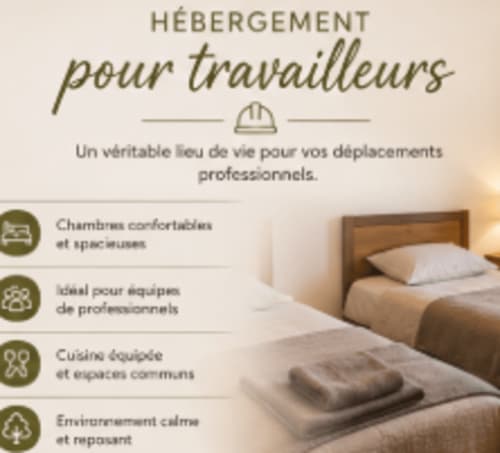 Logement ouvrier Gîte de la vallée : chambres confortables, cuisine équipée, cadre paisible à Courdemanche