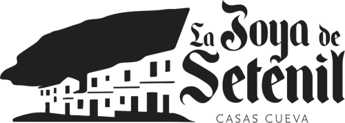 Logotipo de La Joya de Setenil con silueta de casas cueva, Setenil de las Bodegas