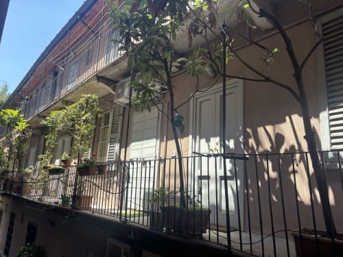 Lovelyloft Milan apartment exterior with green balcony, climbing vines, and garden view in sgottardo mono 3 unit
