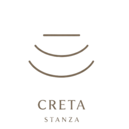 Logo Creta Stanza con design minimalista di volto sorridente a Villa Rosati, Sanzeno