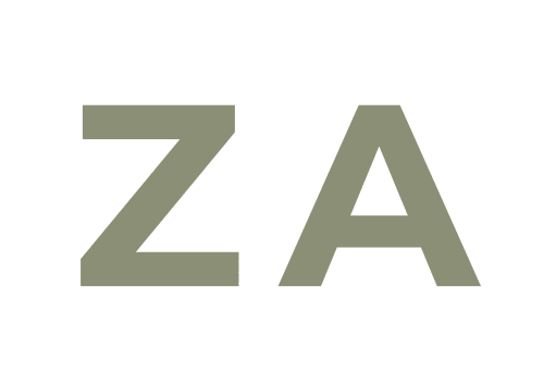 Logo del Hostal Zaragoza Centro con letras Z y A estilizadas en verde apagado