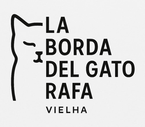 La Borda del Gato Rafa hotel logo with cat silhouette, Vielha Spain