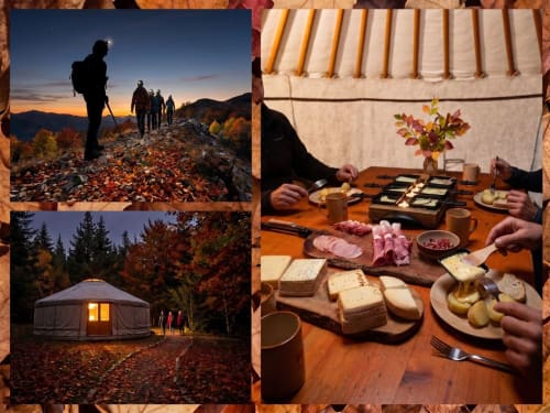 Expérience de glamping en yourte à La Yourte Un Autre Monde au Hohwald : randonnée et gastronomie