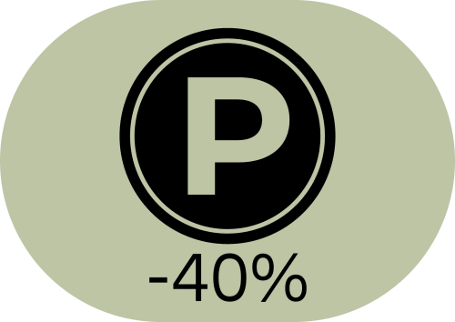 Icono de descuento de estacionamiento mostrando 40% de descuento en Hostal Zaragoza Centro en España