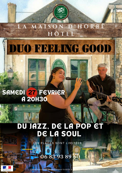 Duo Feeling Good en concert jazz à l'hôtel La Maison d'Horbé, Belforêt-en-Perche, France