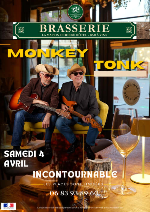 Le groupe Monkey Tonk se produit à la Maison d'Horbé Brasserie à Belforêt-en-Perche, 4 avril