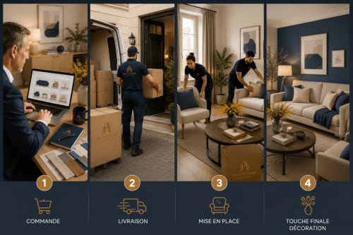 Service hôtelier Mattbnb Metz : commande, livraison, agencement mobilier et touches décoratives finales