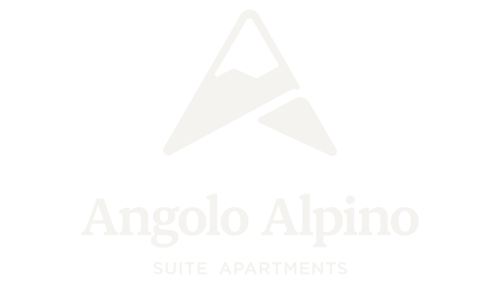 Logo Angolo Alpino con stilizzata 'A' grigio chiaro, suite aparthotel Livigno