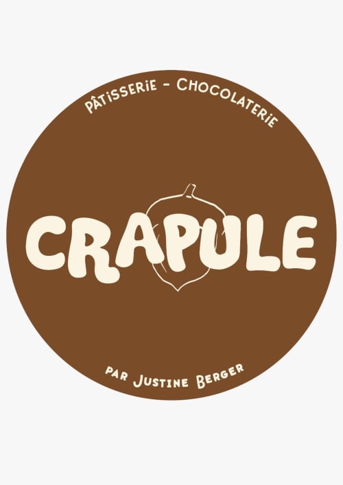 Logo de la Pâtisserie-Chocolaterie Crapule par Justine Berger, boutique à Suite L'Olive Sacrée à Cabannes