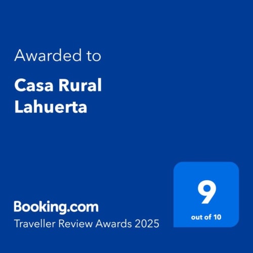 Casa Rural Lahuerta obtiene 9 de 10 en los Premios de Reseñas de Viajeros de Booking.com 2025