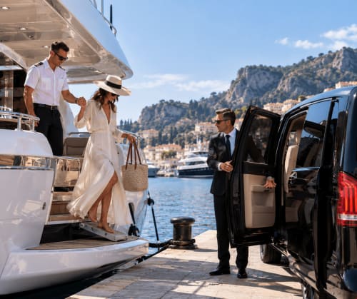 Servizio di concierge per yacht di lusso presso Aurora View Resort a Mascali, Italia con sfondo montano
