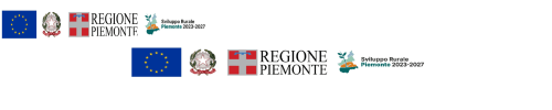 Loghi dell'UE e della regione Piemonte con branding del programma di sviluppo rurale per Cigliè