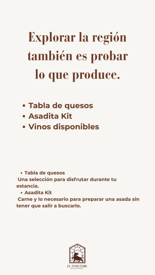 El hotel El Porvenir promueve la exploración regional con tablas de quesos, Kit Asada y vinos locales de Querétaro