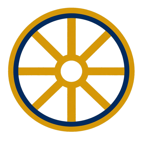 Logo circulaire or et bleu marine de l'Hôtel Restaurant de la Poste à Bantzenheim, France