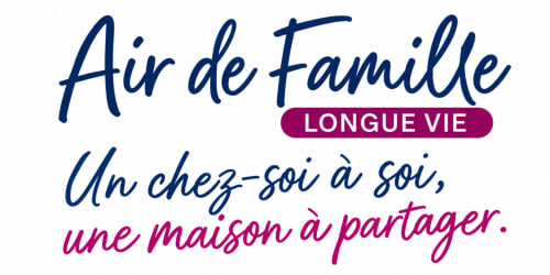 Logo "Un Air de Famille" Vittel B&B avec devise française sur le partage familial de maison d'hôtes