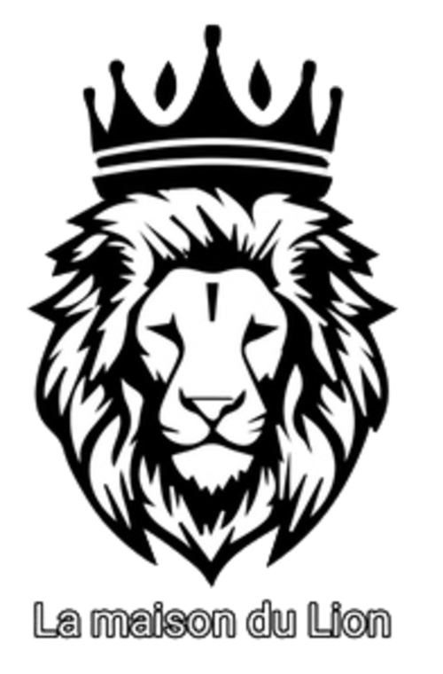 Logo con leone coronato per La Maison Du Lion, bed and breakfast a La Spezia, Italia