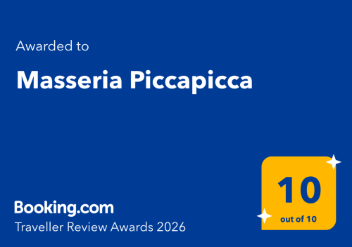 Masseria Picca Picca ha ricevuto 10 su 10 nei Traveller Review Awards 2026 di Booking.com