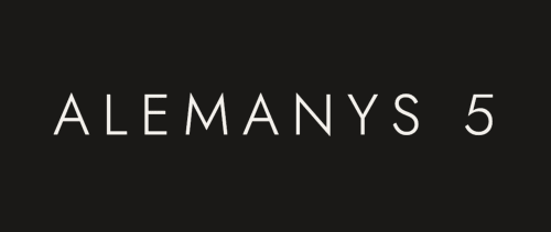 Alemanys 5 boutique bed and breakfast logo in white text on dark background, Spain