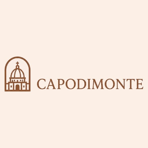 Logo della sala Capodimonte dell'hotel Domusè di Napoli, con il caratteristico design architettonico a cupola