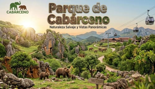 Parque de Cabárceno: reserve de fauna cercana a Liérganes con osos, elefantes, teleféricos y vistas montañosas