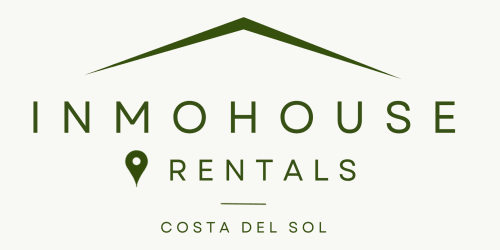 Logo de Inmohouse Rentals Costa del Sol con icono de casa verde para gestión de propiedades en Fuengirola