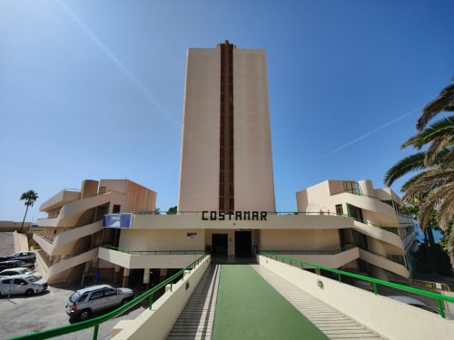 Costamar apartment building in Los Cristianos, Tenerife with modern architecture and sea view