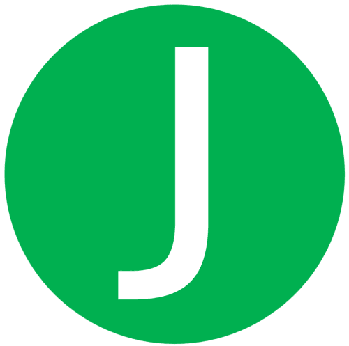 Green circular logo with white 'J' letter for Vindihouses - Le Domaine Des Ducs bed and breakfast in Epinac, France
