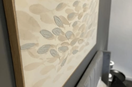 Modern wall art with leaf motifs at Moon Rooms By Celeste, Catania