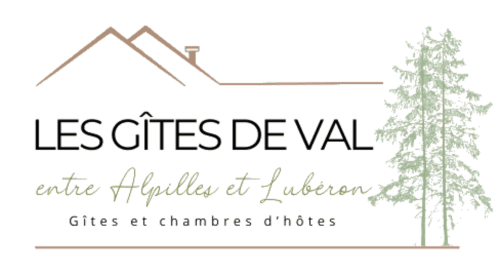 Logo Les gîtes de Val - petit chalet montagnard et sapins entre les Alpilles et le Luberon, locations de charme en Provence