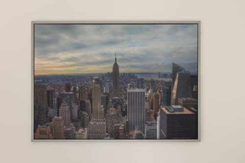 Skyline di Manhattan dall'appartamento Solumnia Urban Nest 2 a Milano, con iconici grattacieli e vista urbana