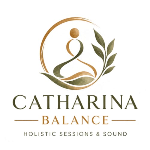 Catharina Balance logo featuring holistic sessions and sound therapy at Casa Spa d'Alma in Monchique, Portugal