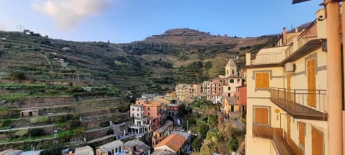 Olimpo Affittacamere B&B a Manarola, Cinque Terre con edifici colorati e vigneti terrazzati