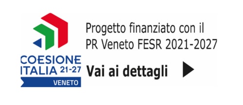 Logo di finanziamento FESR COESIONE ITALIA 21-27 Veneto per l'Hotel Ca'Tron a Dolo