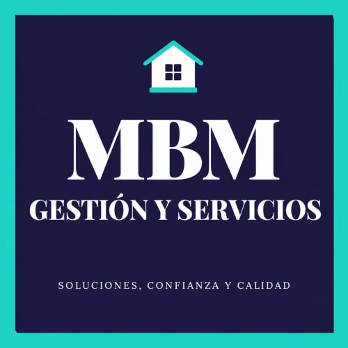 Logo de MBM Gestión y Servicios hostel en Arucas, Las Palmas con icono de casa y eslogan