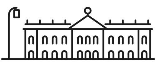 Les Suites de Catherine B&B à Nancy - dessin au trait de la façade élégante de l'hôtel avec fenêtres cintrées