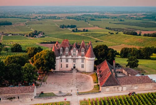 Château de Duras entouré de vignobles à Eymet, France - Hôtel les Vieilles Pierres