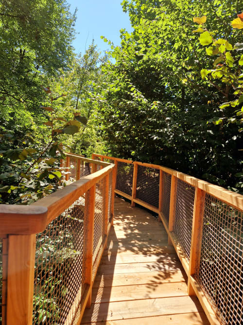 La passerelle d'accès au Refuge.