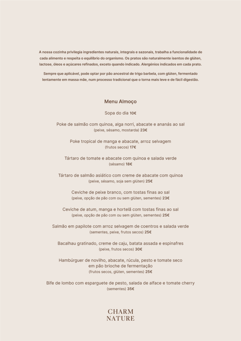 Menu Almoço