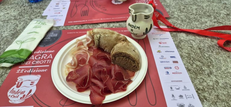 Bresaola from Valchiavenna matured in the traditional crotti