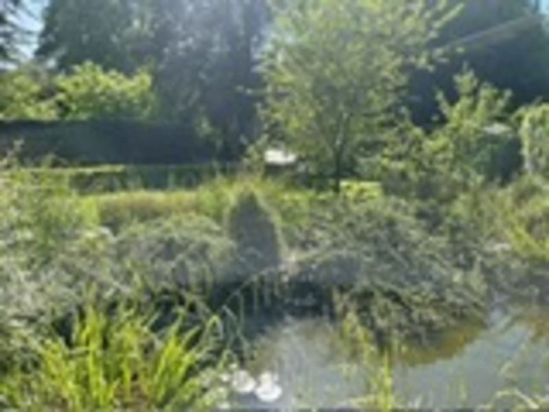 Jardin verdoyant avec arbustes et haies aux Gîtes de Flaubert au Héron, France