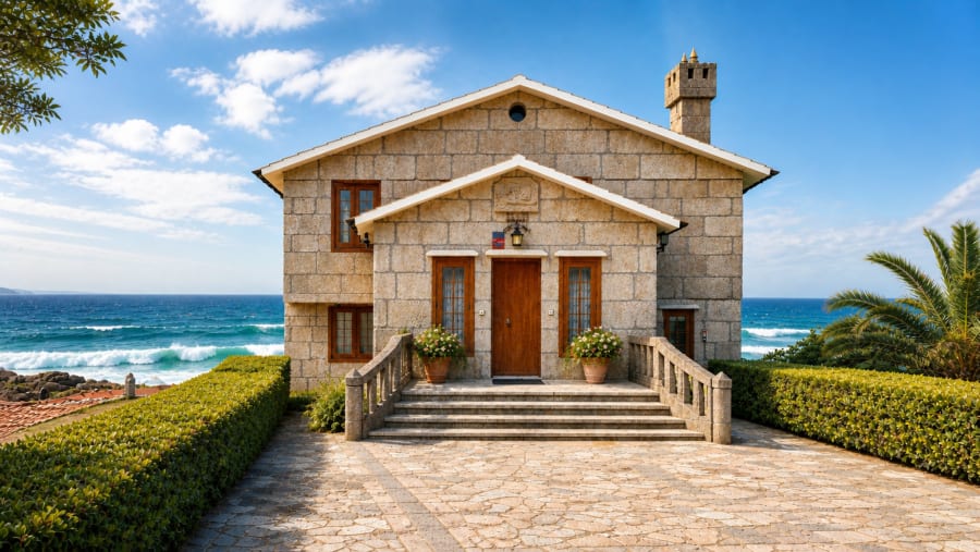 Vila Mar de Lúa villa frente al mar en Baiona