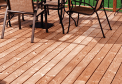 pressure-treated wood decking