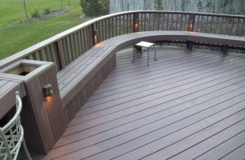 trex curved decking railing